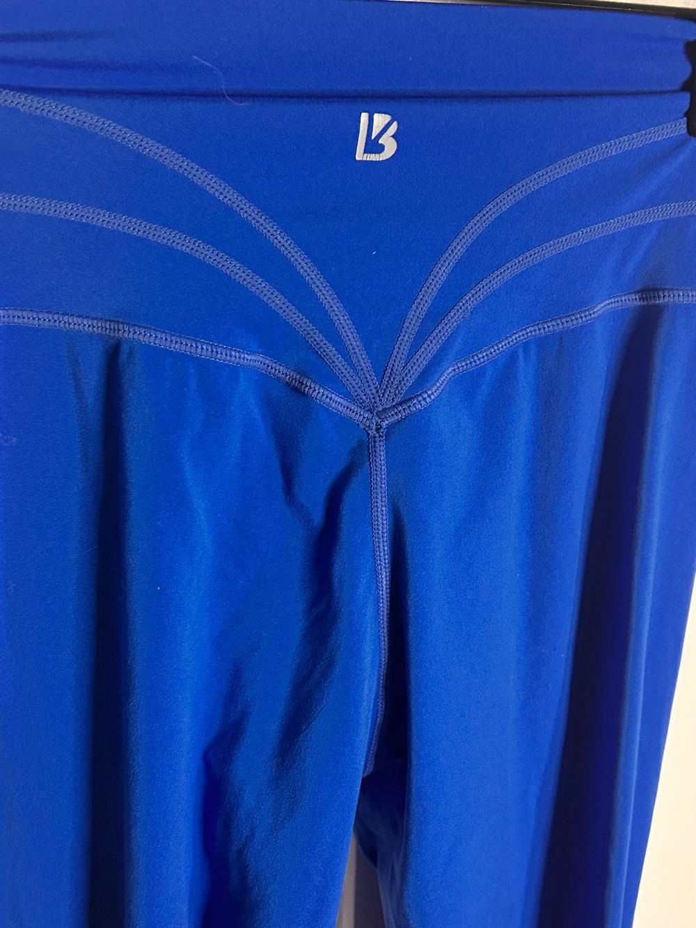 Buffbunny Collection Medium Leggings High Waist Blue Athleisure Workout Solid - Picture 6 of 7